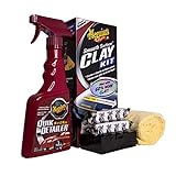 Meguiar's G1016EU Smooth Surface Clay Kit Lackreinigungsset, 473 ml+2*80 g