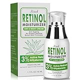 Retinol Feuchtigkeitscreme für Gesicht,Gesichtsfaltencreme mit 3% Retinol, Hyaluronsäure & Vitamin E Kombination,Beste Anti-Aging-Feuchtigkeitscreme für Tag und Nacht, für alle Hauttyp