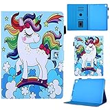 Popbag iPad 9.7 Hülle 2018/2017, iPad Air 2 Smart Case mit Auto Wake/Sleep, Stifthalter, Kartenfach, Folio Magnet-Ständer Cover für Apple iPad 9.7 Zoll 6. 5. Gen/Air 2/Air 1/Pro 9.7, E-Rainbow E