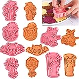 6 StüCk Ausstechformen Set，Keksausstecher Zum Backen Ausstechformen Kinder ，Brotausstechformen Kinder，Halloween E