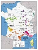 Wine Folly Posterdruck mit Frankreich-Weinkarte, 30,5 x 40,6