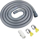 AVASAGS 3M/2M Ablaufschlauch für Waschmaschinen, Ablaufschlauch für Spülmaschinenschlauch,Ablaufschlauch Verlängerung,Abwasserschlauch Verlängerung,Verlängerung Ablaufschlauch (2.0 M)