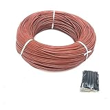 Hww- Heizdrähte, 1 stück 100m Infrarot-Heizkabel 12K 33Ohm / m Silikon-Kohlefaserheizkabel für warmer Boden mit Temperaturregler Thermostat (Color : 100m Heating Wire)