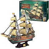 3D Puzzle Schiff San Felipe 1960 - Spanisches Modellbau Schiffe, Segelschiff Modellbausatz Erwachsene Und Kinder, Segelboot Deko, 248 Teile, 240 Min Montag