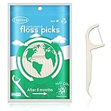 Zahnseide Sticks - 200 Stück, Minzgeschmack Zahnsticks ,Umweltschutz Dental Floss - Degradable, zur Mundreinigung, schützen die Gesundheit der Z