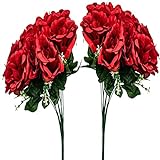 YYHMKB Künstliche Blumen, Künstliche Kunstblumen 18.8' Prinzessin Rose Seide Künstliche Blume Valentinstag (20 Stiele/20 Blütenköpfe) R