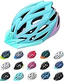 meteor Fahrradhelm Herren Damen Kinder-Helm rollerhelm mädchen kinderfahrradhelm rennradhelm Mountainbike Inliner skaterhelm fahradhelm Scooter Jungen Bike Helmet M 55-58 cm minth/pink