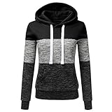 Qixiu Damen Kapuzenpullover Langarm Sportkopf Hoodie mit Kapuze Sweatshirt Druck Pullover Casual Oberteil Winter Sw