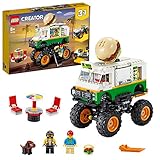 LEGO 31104 Creator 3-in-1 Burger-Monster-Truck - Geländewagen - Traktor Bauset, Fahrzeug-Kollek