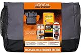 L'Oréal Men Expert Geschenkset für Männer, Mit Duschgel, Deodorant und 24h Feuchtigkeitspflege, Mit Guarana und Vitamin C, Inklusive großem Rucksack, Hydra Energy Pfleg