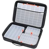 Aufbewahrungsbox Kleinteile Klassifizierungsbox Perlenohrringe Schmuckschatulle und Mini-Waren Sortierboxen verstellbare Kunststoff Klassifizierungsbox SOMELINE mit EVA Tasche 5 Stück