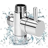 1 Stück 3-Wege-Umschaltventil 3 Wege Ventil Eckventil 1/2 Zoll für Waschbecken Bad Duschspray Küche Adapter,Duschsystem Ersatzteil, T Adapter Dusche U