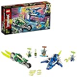 LEGO 71709 NINJAGO Jay und Lloyds Power-Flitzer mit Flugzeug- und Fahrradrennfahrern, Bauset, Prime Empire Rennfahrzeug