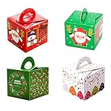 Geschenkboxen set weihnachten 32 Stück karton Deko Plätzchen Geschenkbox Papier DIY faltboxen Geschenk Kuchen Boxen Dekorative Leckereien Boxen Hochzeitsbevorzugung Party Dessert Cookie Xmas T