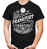 Mein Leben Frankfurt Männer und Herren T-Shirt | Fussball Ultras Geschenk | M1 Front (XXXXL, Schwarz)