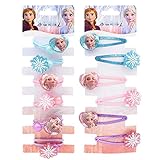 WENTS Haarspange Eiskönigin 12PCS Haarspangen Haarring Kinderschmuck Haarschmuck Eiskönigin Schmuckset für Kinder Exquisite Cartoon Schleifefür Geburtstag Geschenk