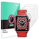 TOCOL 6 Stück Schutzfolie kompatibel mit Apple Watch Series 6 SE 5 4 40mm Klar HD Weich TPU Folie Nicht Glas Blasenfreie Kompatibel mit Hülle Displayschutz Apple Watch 40