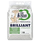 Cat & Clean Katzenstreu Der Extraklasse Klumpendes Einstreu Extrem Saugfähig Naturprodukt Aus Bentonit (Brilliant Babypuderduft 10Kg)