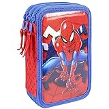 Cerdá - Spiderman Federmappe 3Fach | Flaches Etui Schule Offizieller L