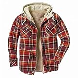 PZHHZPING Herren Thermohemd Flanellhemd Große Größe Winterjacke Hoody Fleecefutter Holzfällerhemd Arbeitshemd Sweatshirt Langarm Pullover-Shirt mit Kapuze Sportjacke Outdoorjack