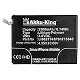 Akku-King Akku kompatibel mit ZTE LI3823T43P3H715345 - Li-Polymer 2300mAh - für Grand S Flex