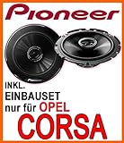 Lautsprecher - Pioneer TS-G1720F - 16,5cm 2-Wege 300 Watt Koax Einbauset für Opel Corsa B, C, D - justSOUND