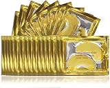 24 K Gold Puder Gel Collagen Augenmaske, Premium Anti-Aging, Anti Falten, Feuchtigkeitspflege unter den Augen, entfernt Augenbeutel, Augenringe, feuchtigkeitssp