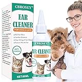 CBROSEY Ohrenreiniger Hund,Ohrreiniger für Hunde,Dog Ear Cleaner,Ohrenschmalz Reiniger Halt Juckreiz Geruch Milben und Wachs E