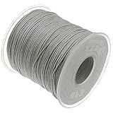 My-Bead 90m Nylonband Kordel 1mm Silber wasserfest Nylonschnur Top Qualität Schmuckherstellung basteln DIY Grundpreis 0.12 Cent je M