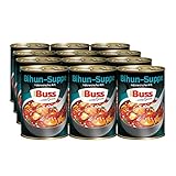 Buss Asia Suppe - Bihunsuppe original nach indonesischer Art - Mit Paprika und Glasnudeln - 12 x 400 g