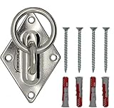 Variosling Deckenhalterung Edelstahl Sling Trainer | BoxSack Halterung | Hängematten Deckenbefestigung Halterung Sonnensegel Hängesessel Blumenkübel Schaukel Fahrrad (inkl. Fischer Schrauben+Dübel)