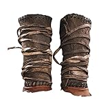 CREACEC Erwachsene Kunstleder Armschützer, Mittelalterliche Vintage Leder Armschützer, Verstellbare Mittelalterliche Leder Armschienen Armband Paar Für Party Cosplay Kostümzubehör,Messing