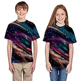 JoyJoy T-Shirt Jungen Mädchen,Jungen Mädchen 3D-Druck Grafik T-Shirt Sommer Kurzarm Tee Shirt Kinderjugend T-Shirts Lustige Printed T Shirts Big Kids lässige Kleidung 5-14 J