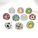 10 Stück gemischte Farben Multi Design Keramik Schranktürknäufe Schubladengriffe & Chrom Hardware Knäufe Vintage Griff Schrank Kommode Kleiderschrank Türknauf von UNITEDCRAFTART