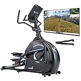 skandika Crosstrainer CardioCross Conqueror, Premium Ellipsentrainer | 25kg Schwungmasse, App-Kompatibel mit Kinomap, 31 Programme, 32 Stufen, 4 Profile, Pulsmessung, Höhenverstellung | max. 150kg