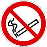 Rauchen Verboten Symbol-Schild Folie selbstklebend ISO 7010 /P002 in 200x200
