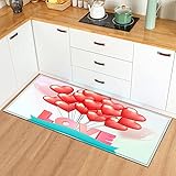 Rutschfester Teppich für die Küche, Moderne Heimtextilien-Schlafzimmer-Wohnzimmer-Eingangstürmatte, absorbierende Bodenmatte für das Badezimmer A11 50x160