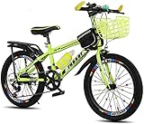 Fahrräder Fahrrad Kind / 18inch / 20inch / 22inch-Jungen-Mädchen-Fahrrad-Student Travel Fahrrad Variable Speed ​​Customization Fahrrad 5 ~ 15 Jahre Im Freien lalay ( Color : Yellow , Size : 22inches )