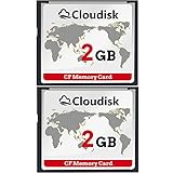 Cloudisk 2X CF-Karte Compact Flash 2 GB Speicherkarte Leistung für Vintage Digitalk