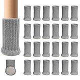 Ezprotekt Stuhlbeinsocken, Möbelsocken, 24er-Pack, Bodenschoner, rutschfest, Möbelkappen, rutschfeste Möbelschuhe, Vermeiden Kratzer und Lärm, Passend für Stuhlbeine von 1 bis 2 Zoll, G