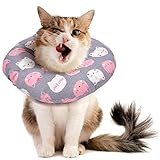 MAOYUTOU Katze Schutzkragen, Halskrause Katzen Halsband Soft, Katzenkätzchen Elizabeth Kragen, Verstellbares Schutzhalsband für Katzen Verhindern DASS Haustiere Stiche, W