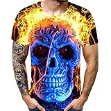 Unisex T-Shirt 3D Drucken Shirt Herren Sommer Grafik Kurze Ärmel T Shirts Tops Sommer Männer Lustig Hawaiihemd Drucken Shirt Lässige Kurzarm-Shirts Outfits Urlaub Kleidung Button Hawaii Aloha Kleidung