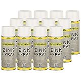 BREHMA 12x Zinkspray dunkel 400ml Korrosionsschutz Rostschutz Grundierung Spray Haftg