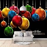 Bunte Weihnachtskugeln Wandsticker Wandbild Tapete Wanddekoration fototapete 3d Vlies wandbild Schlafzimmer-400cm×280