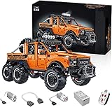 Auto Modell Bausatz Exklusives Sammlerstück, 3218 Teile Geländewagen Klemmbausteine Set, Kompatibel mit Allen Bekannten Bausteinen Orange,One S