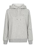 Tommy Hilfiger Damen Regular Hoodie Kapuzenpullover, Light Grey Heather, 32