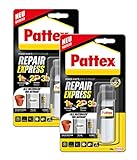 Pattex Powerknete Repair Express, Modelliermasse zum Kleben & Reparieren, Epoxidharz Kleber für viele Materialien, lackier- und schleifbare Knete (2x Repair Express Stic Universal)