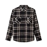 Brixton Hemd Bowery Stretch L/S Crossover Flannel (Black Charcoal II) M