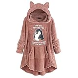 HHOP Tunika Damen Kurzarm Kleidung aus holzfasern Bluse Damen elegant sexy Oversize Pullover Baumwolle Pulli Hoody Damen Pullover Damen v Ausschnitt winterkleid Damen Langarm 3D Tshirt D