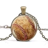 Baseball-Anhänger, Baseball-Halskette, Baseball-Schmuck, Baseball-Spieler, Team-Mom-Baseball-Geschenk, Baseball-Fan-Geschenk